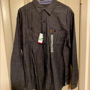 US Polo Assn button down solid shirt